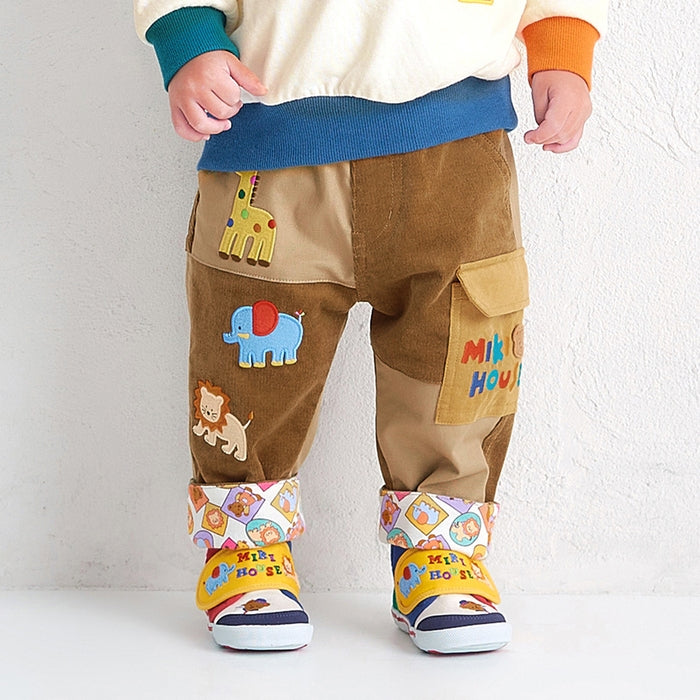 Classic MIKI HOUSE Bear Patchwork Pants