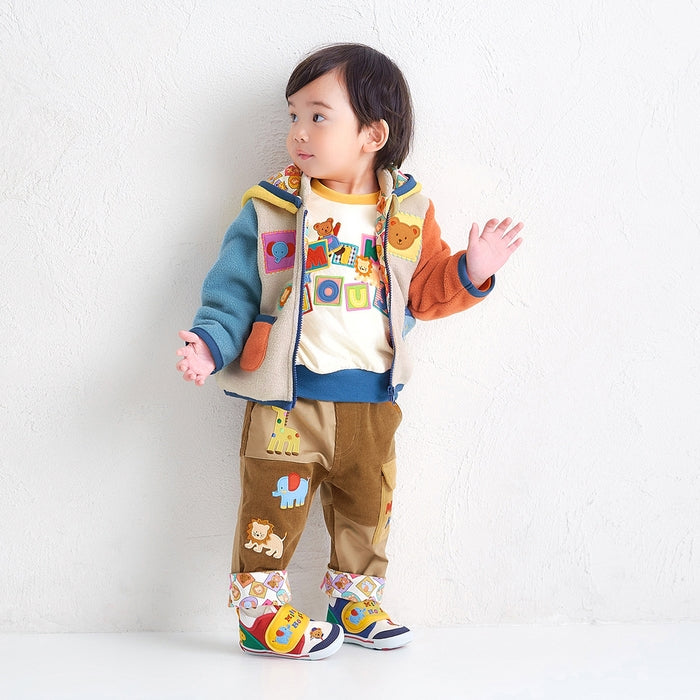 Classic MIKI HOUSE Bear Patchwork Pants