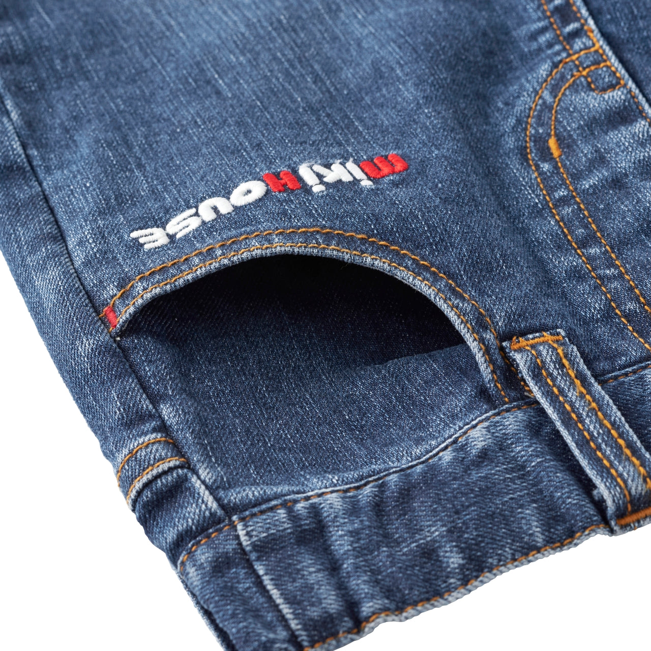 MIKI HOUSE Bear Denim Pants