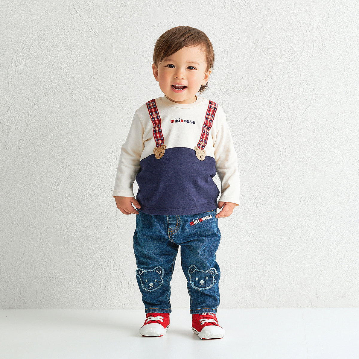 MIKI HOUSE Bear Denim Pants