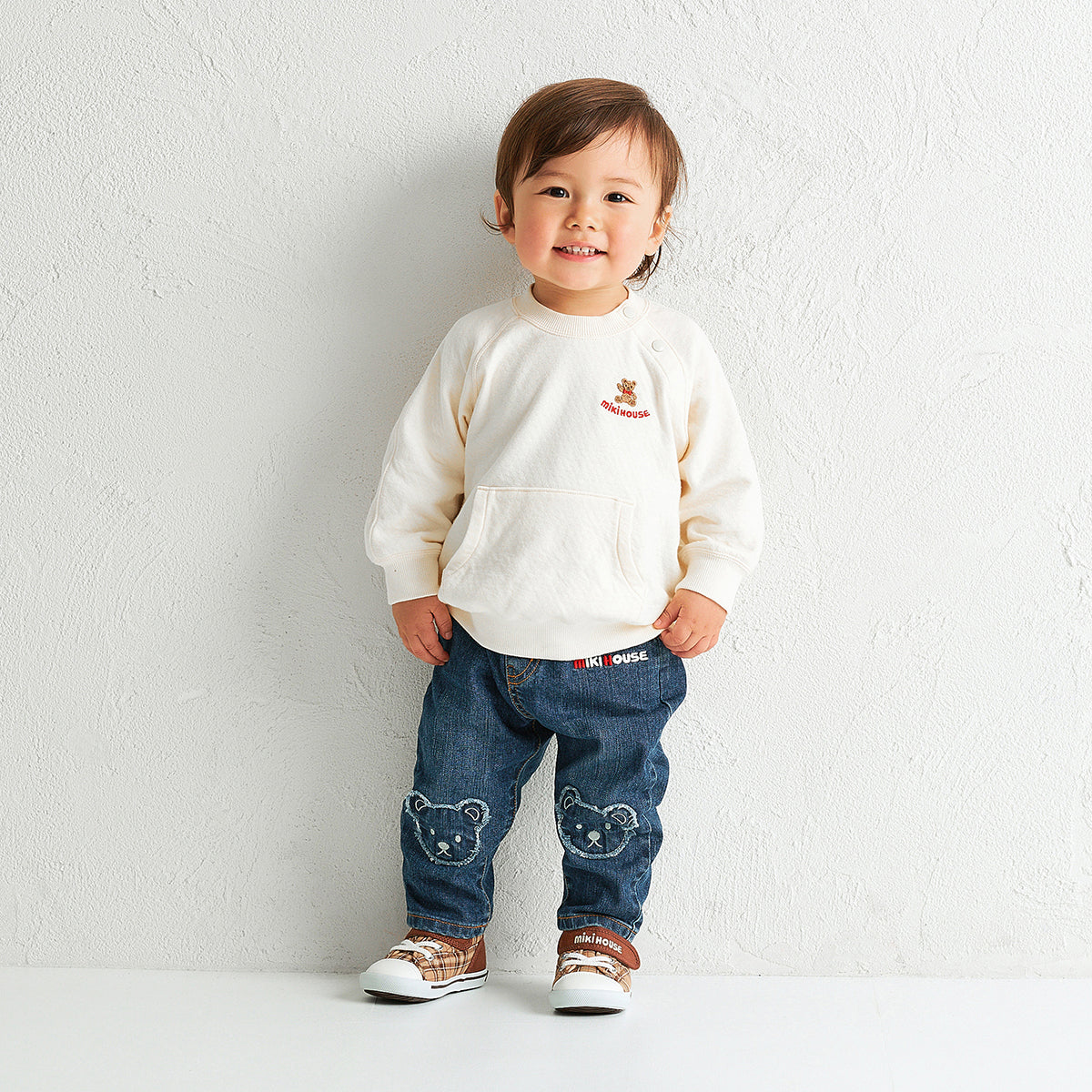 MIKI HOUSE Bear Denim Pants