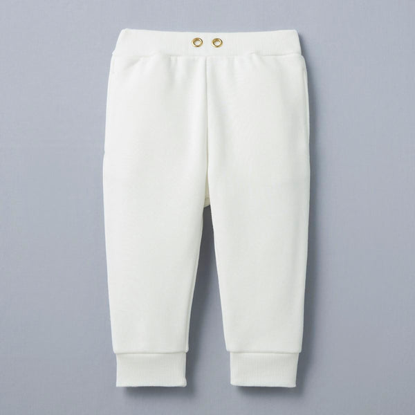 Sea Island Cotton Logo Sweatpants - WHITE