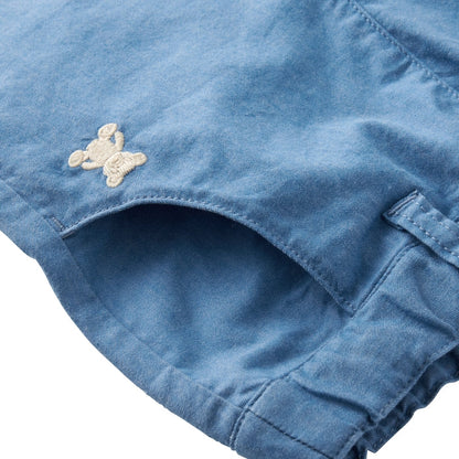 Teddy Bear Emblem Wide-Leg Pants