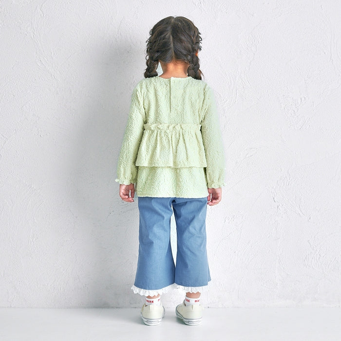 Teddy Bear Emblem Wide-Leg Pants