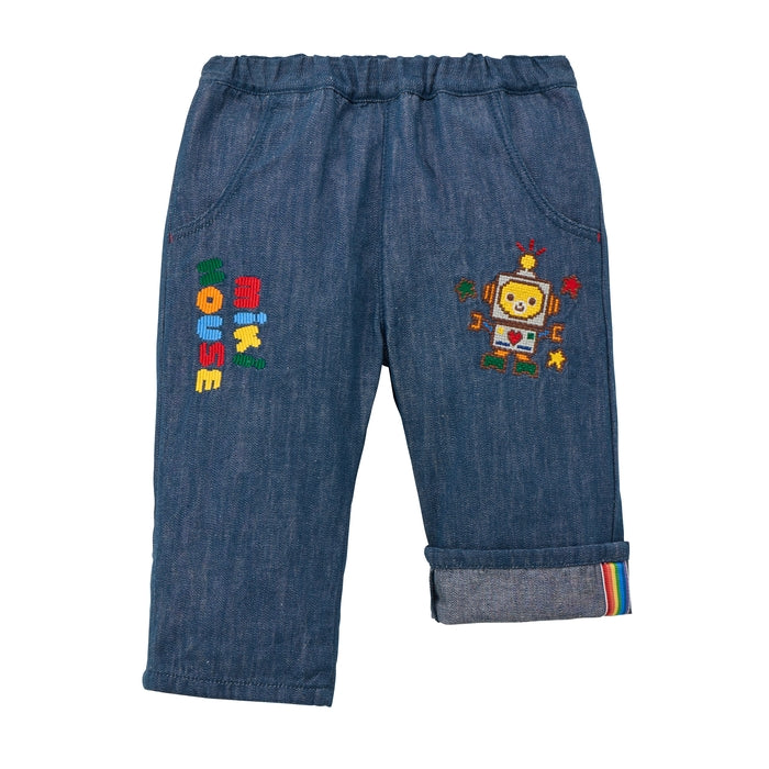 Robot Pucchi Pixel Denim Pants
