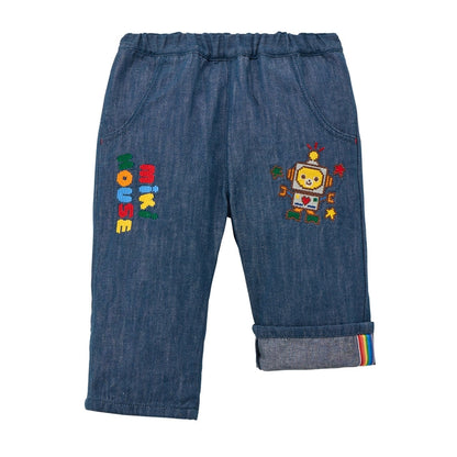 Robot Pucchi Pixel Denim Pants