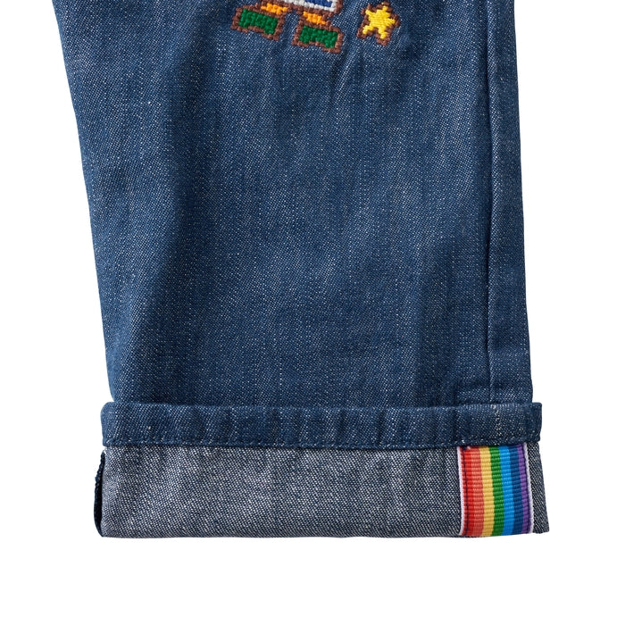 Robot Pucchi Pixel Denim Pants