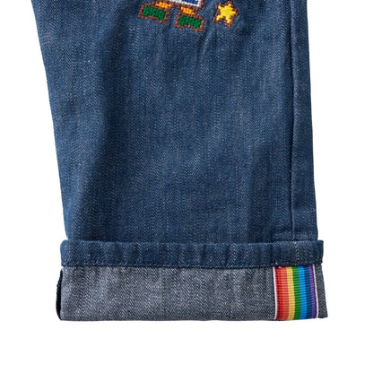 Robot Pucchi Pixel Denim Pants