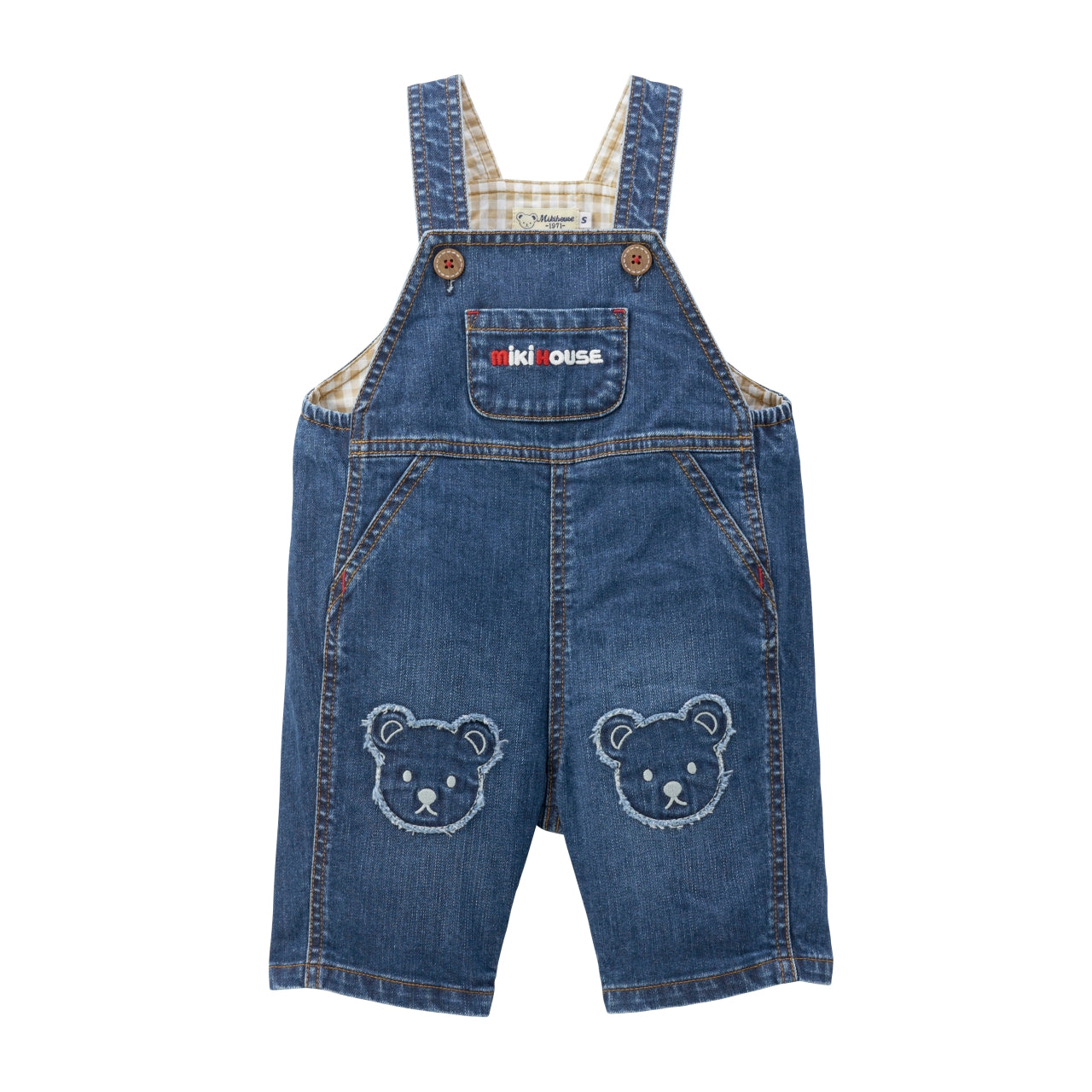 MIKI HOUSE Bear Overalls