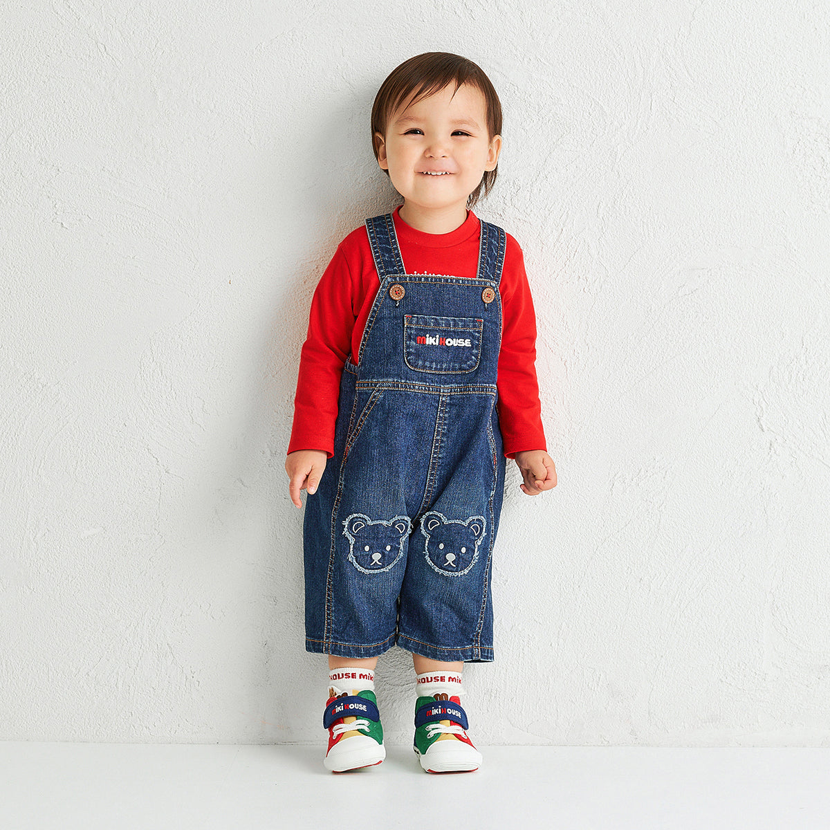 MIKI HOUSE Bear Overalls