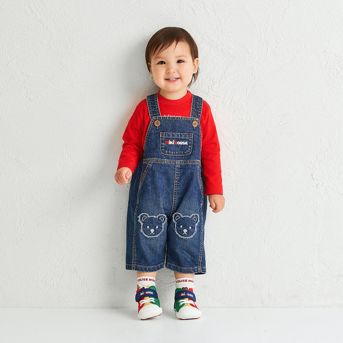 MIKI HOUSE Bear Overalls