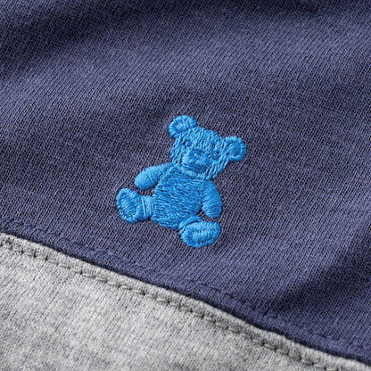 Teddy Bear Emblem Long-Sleeve Contrast Tee