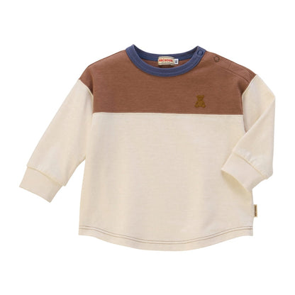 Teddy Bear Emblem Long-Sleeve Contrast Tee