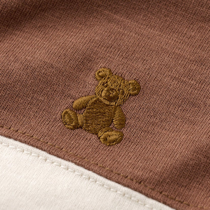 Teddy Bear Emblem Long-Sleeve Contrast Tee