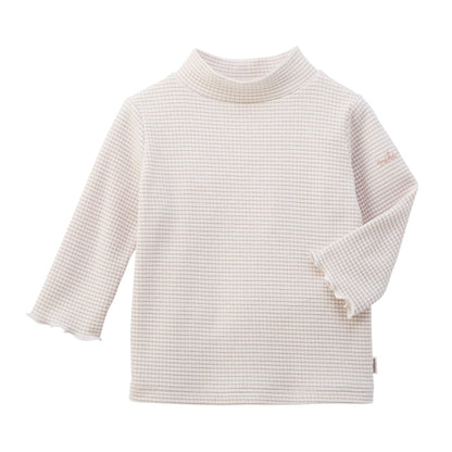 Shimmer Stripe Mock Neck Tee