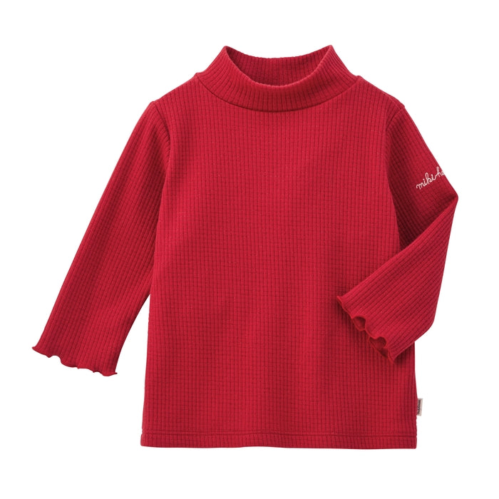 Shimmer Stripe Mock Neck Tee