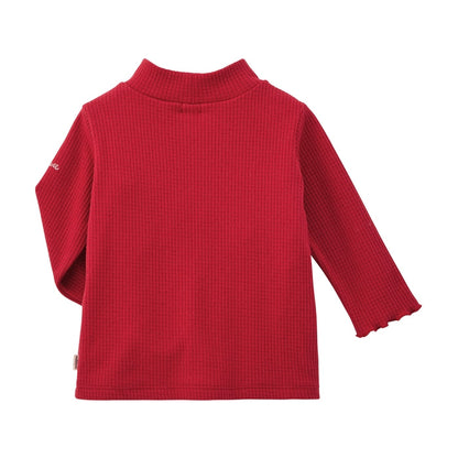 Shimmer Stripe Mock Neck Tee