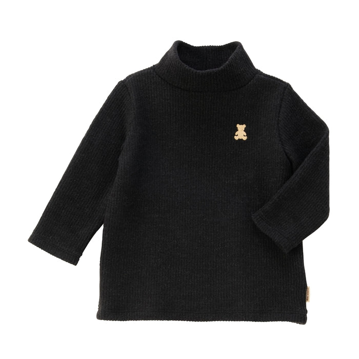 Teddy Bear Emblem Mock Neck Tee