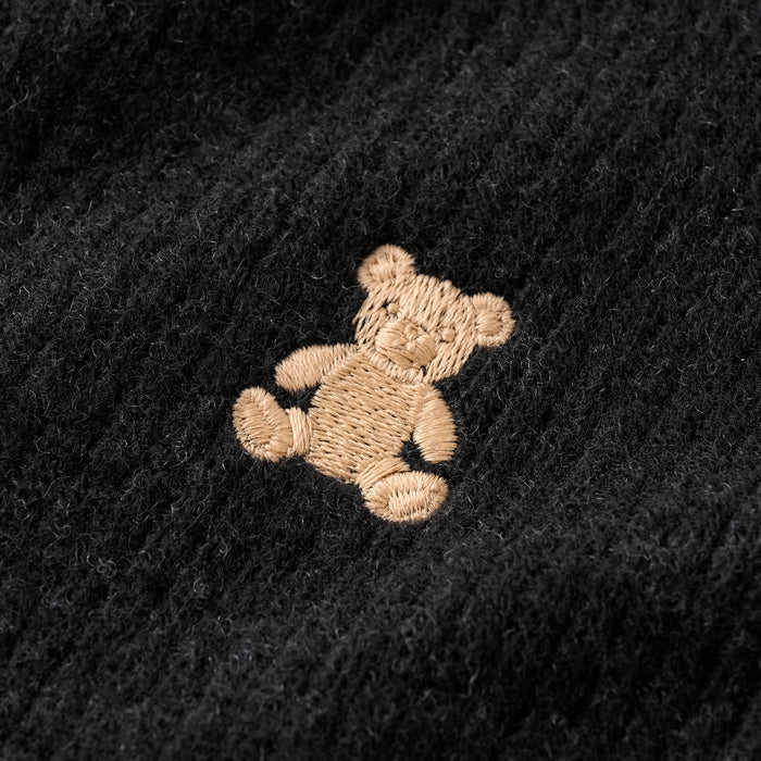 Teddy Bear Emblem Mock Neck Tee