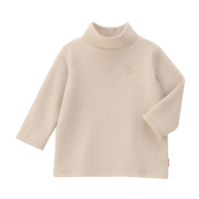 Teddy Bear Emblem Mock Neck Tee