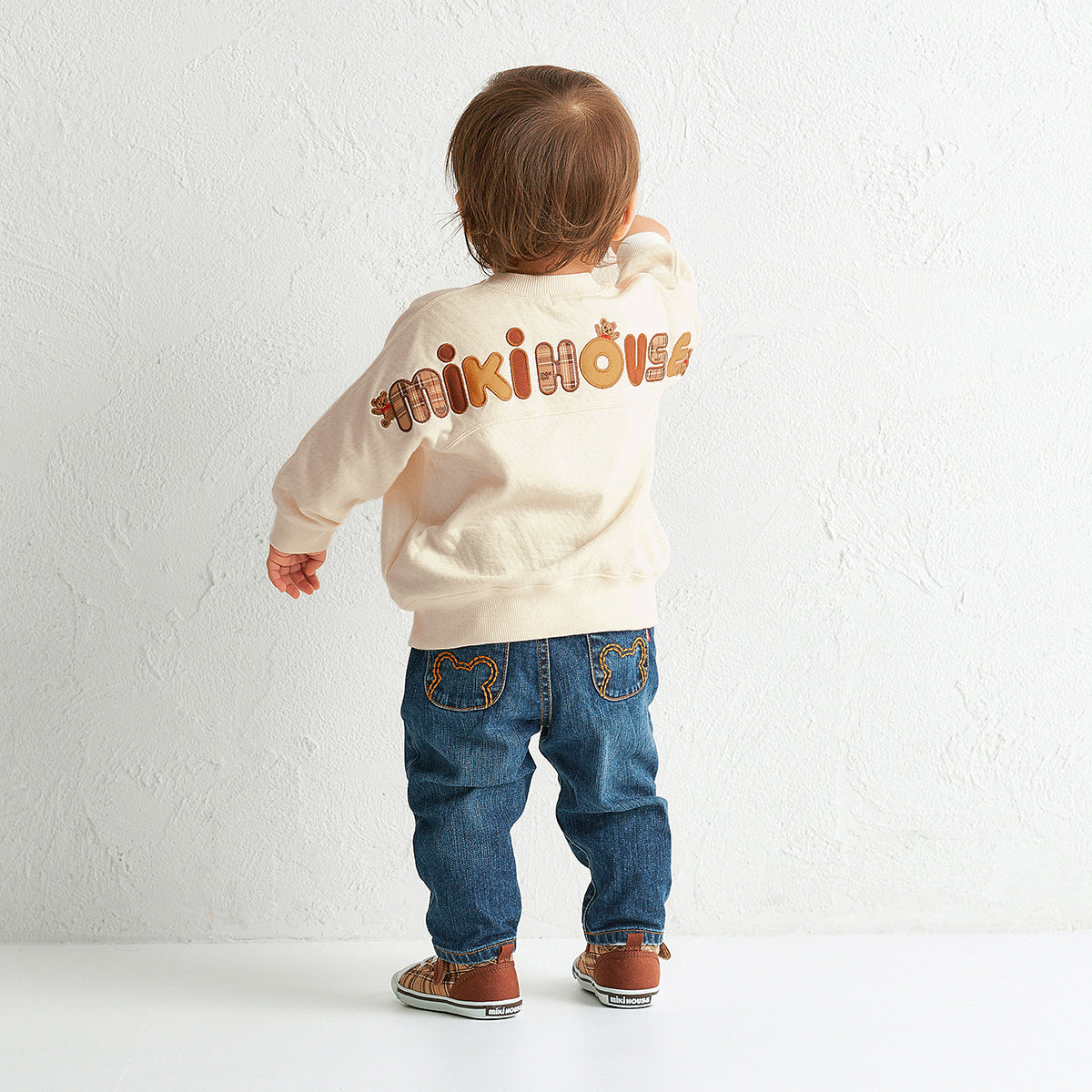 MIKI HOUSE Bear Back Logo Sweatshirt