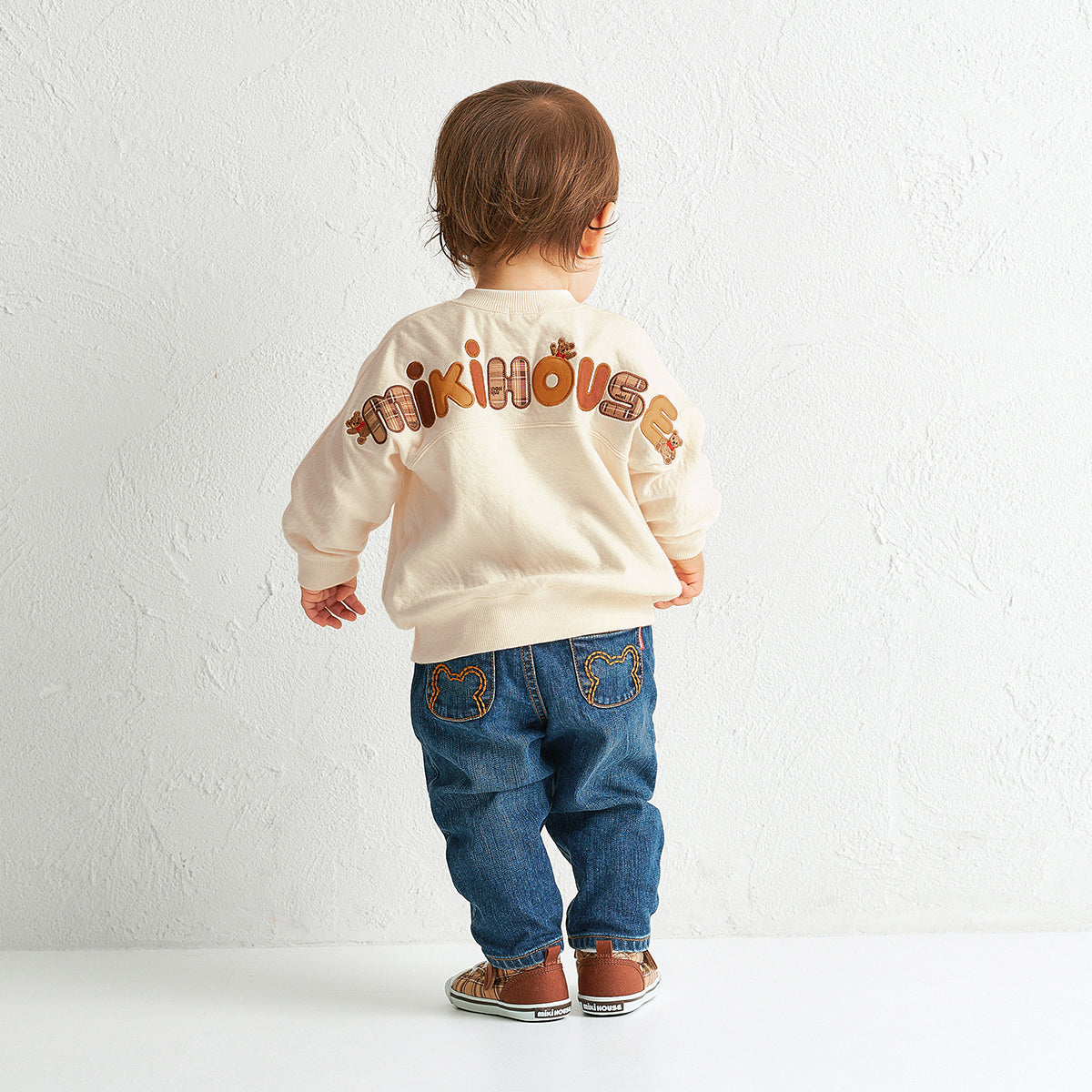 MIKI HOUSE Bear Back Logo Sweatshirt