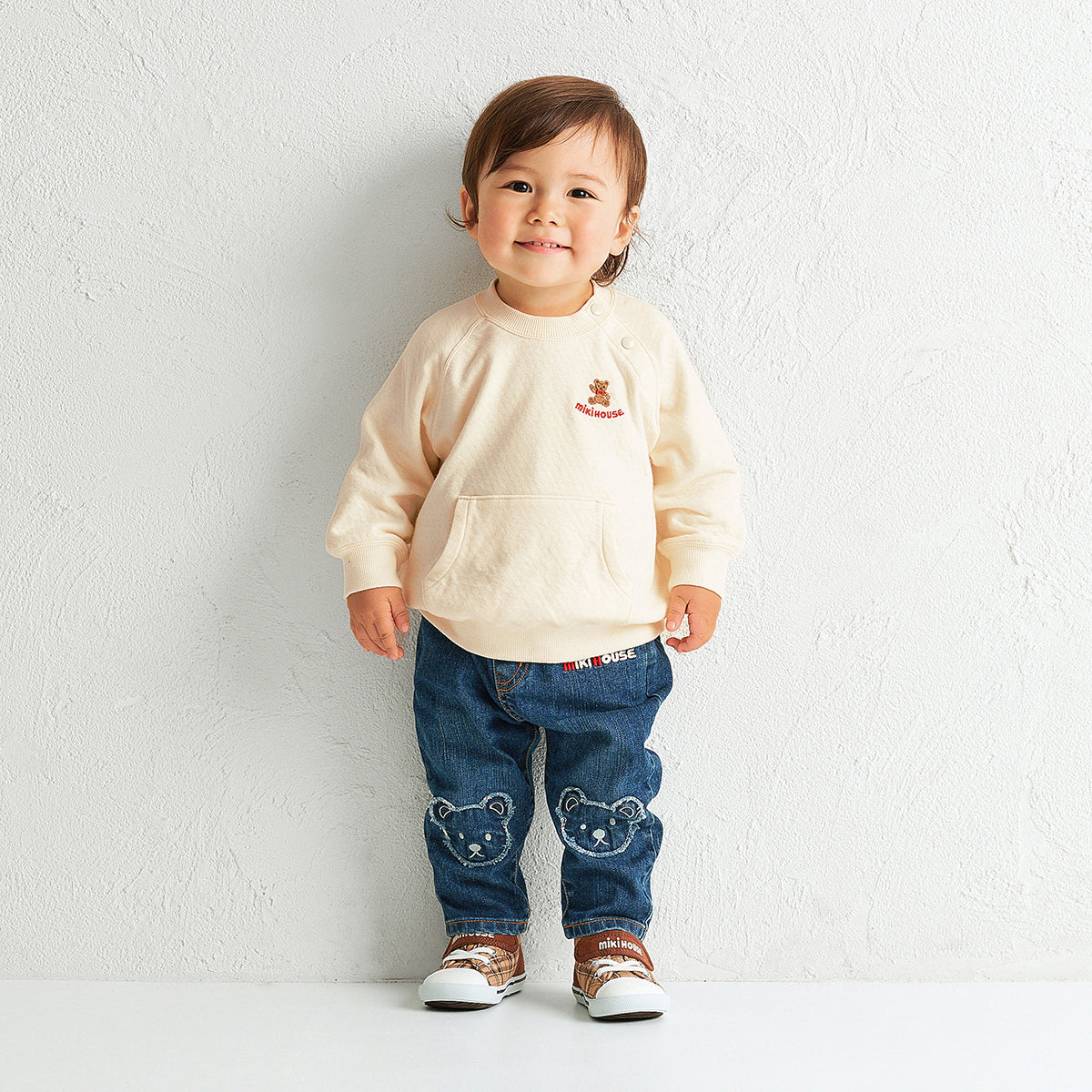 MIKI HOUSE Bear Back Logo Sweatshirt