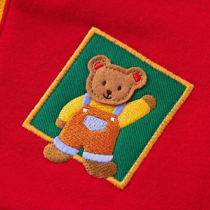 Classic MIKI HOUSE Bear Half-Zip Sweatshirt