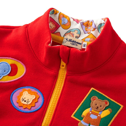 Classic MIKI HOUSE Bear Half-Zip Sweatshirt