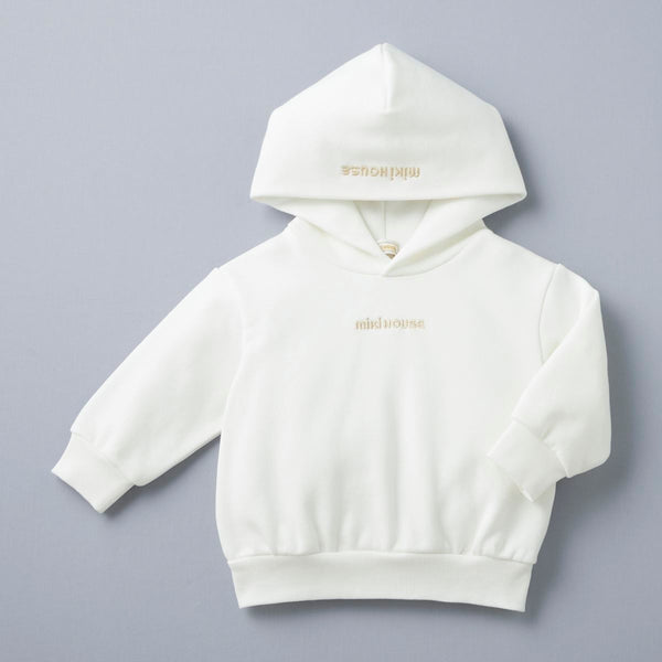 Sea Island Cotton Logo Hoodie - WHITE