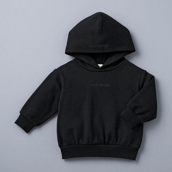 Sea Island Cotton Logo Hoodie - BLACK