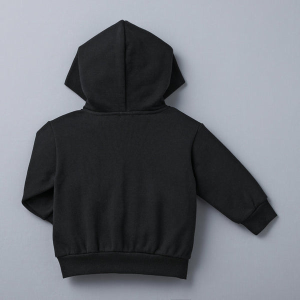 Sea Island Cotton Logo Hoodie - BLACK