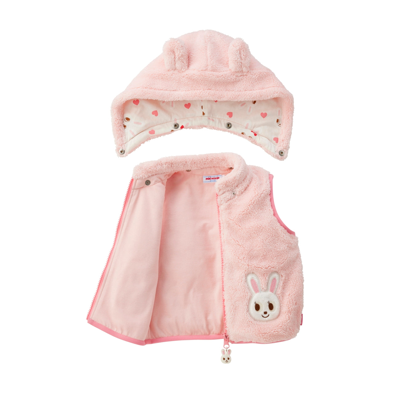 Bunny Boa Fleece Vest