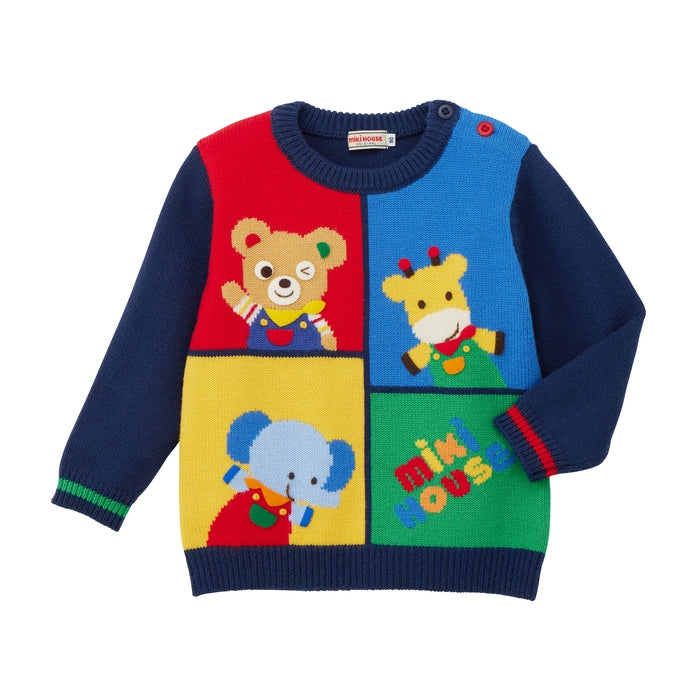 Pucchi's Festive MIKI HOUSE Friends Sweater