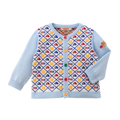 Heritage Monogram Bear Knit Cardigan