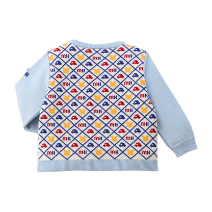 Heritage Monogram Bear Knit Cardigan