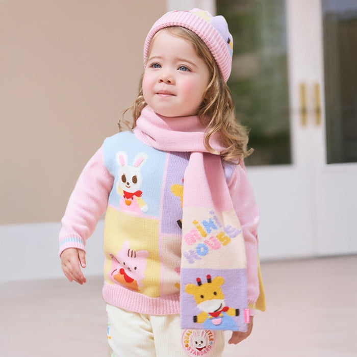 Festive MIKI HOUSE Friends Scarf