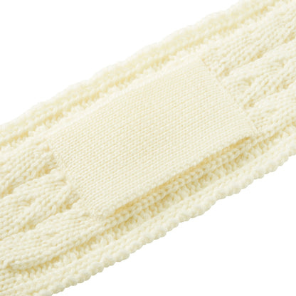 MIKI HOUSE Bear Cable Knit Scarf