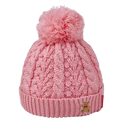 MIKI HOUSE Bear Cable Knit Beanie