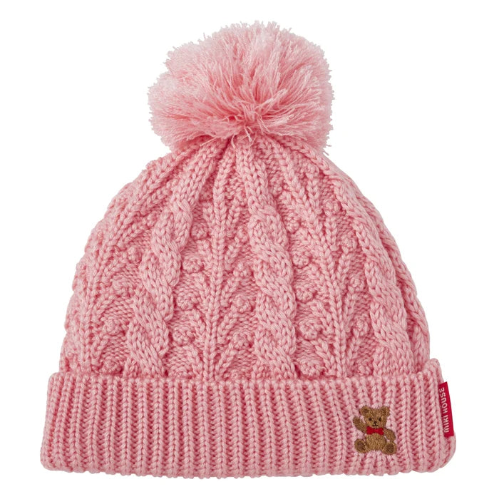MIKI HOUSE Bear Cable Knit Beanie