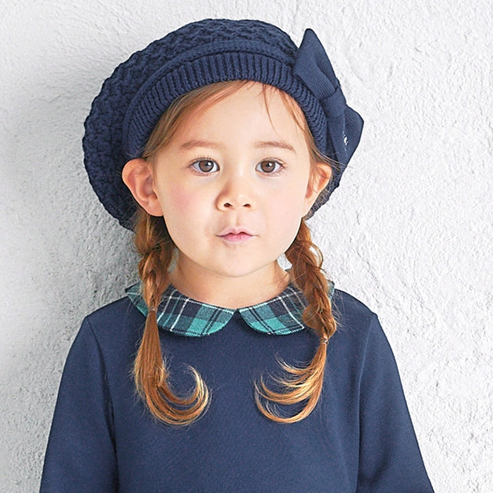 Cable Knitted Bow Beret