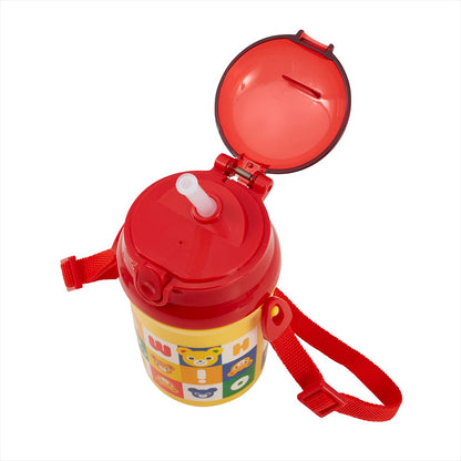 MIKI HOUSE Logo Blocks Water Bottle with Straw