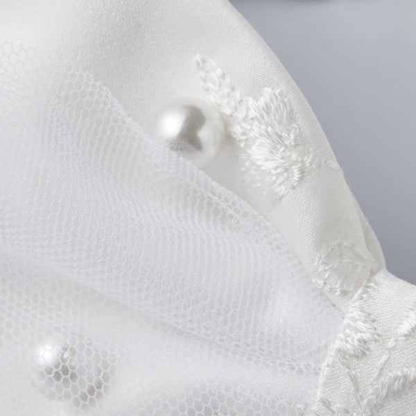 Sakura Satin Ribbon Headband - WHITE