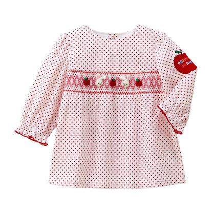 Sweet Candy Apple Smock Blouse