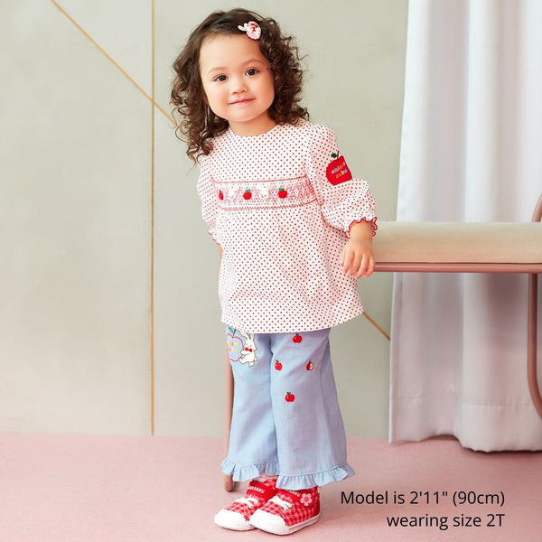 Sweet Candy Apple Smock Blouse