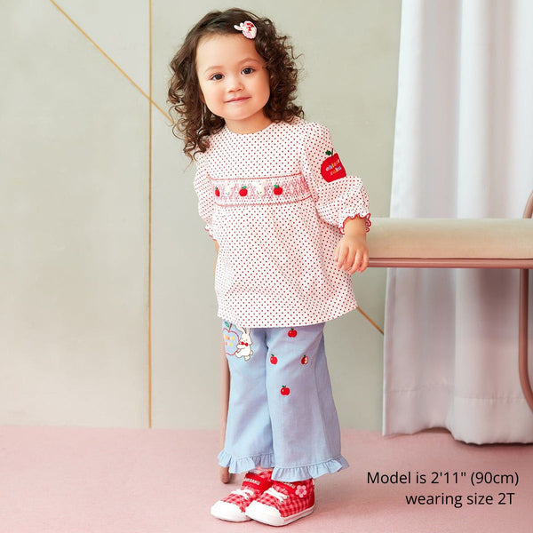 Sweet Candy Apple Smock Blouse