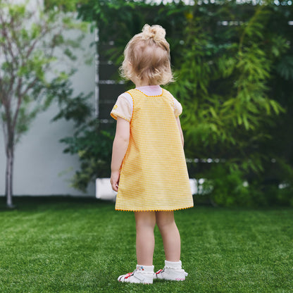 Lucky Clover Gingham Jumper Skirt