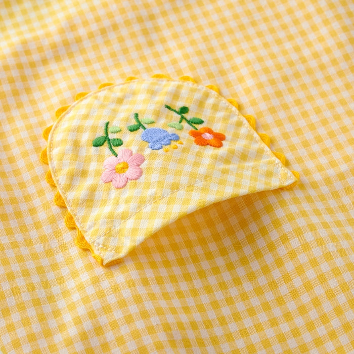Lucky Clover Gingham Jumper Skirt