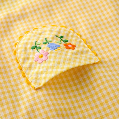 Lucky Clover Gingham Jumper Skirt
