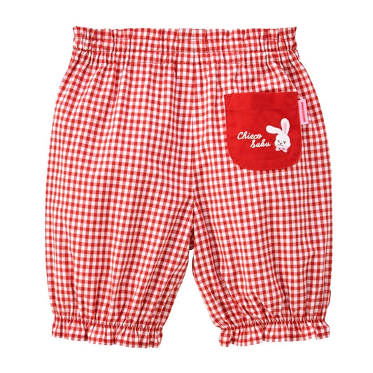 Sweet Gingham Ribbon Capri Pants